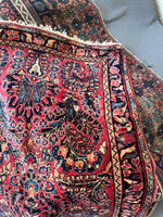 Antique Persian Scatter Rug / 2x4 Sarouk Rug #4172