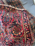 Antique Persian Scatter Rug / 2x4 Sarouk Rug #4172