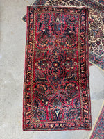 Antique Persian Scatter Rug / 2x4 Sarouk Rug #4172