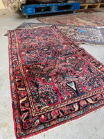 Antique Persian Scatter Rug / 2x4 Sarouk Rug #4172