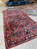 Antique Persian Scatter Rug / 2x4 Sarouk Rug #4172