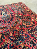 Antique Persian Scatter Rug / 2x4 Sarouk Rug #4172