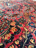 Antique Persian Scatter Rug / 2x4 Sarouk Rug #4172