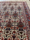 Antique Persian Rug / 3'7 x 4'5 Rug #3104