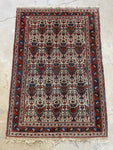Antique Persian Rug / 3'7 x 4'5 Rug #3104