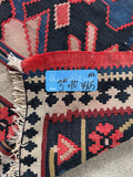 Antique Turkish Kilim Runner / 4x10 Flat Weave Rug #3565ML