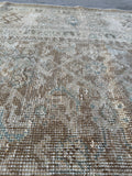 7x11 Antique Muted Persian Mahal Rug #4357ML