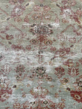 Worn Persian Rug / 9'5 x 12'8 Persian Mahal #3367