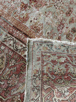 Worn Persian Rug / 9'5 x 12'8 Persian Mahal #3367