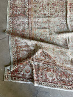 Worn Persian Rug / 9'5 x 12'8 Persian Mahal #3367