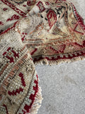 Worn Antique Turkish Rug / 4' x 6'4 Rug #1216ML