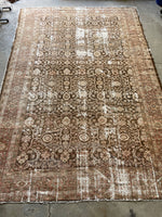 10x14 Antique Worn Persian Mahal Rug #3369