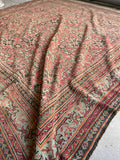 Square Vintage Rug / 11'8 x 12'8 Oushak Rug #3370