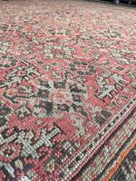 Square Vintage Rug / 11'8 x 12'8 Oushak Rug #3370