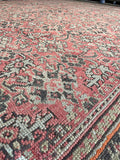 Square Vintage Rug / 11'8 x 12'8 Oushak Rug #3370