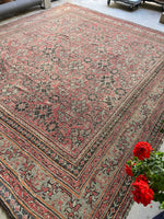 Square Vintage Rug / 11'8 x 12'8 Oushak Rug #3370