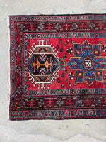 Persian Vintage Runner / 3x11 Antique Heriz Runner #4186