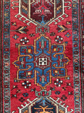 Persian Vintage Runner / 3x11 Antique Heriz Runner #4186