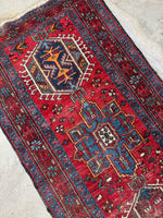 Persian Vintage Runner / 3x11 Antique Heriz Runner #4186