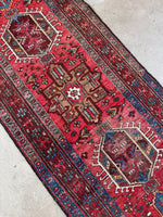Persian Vintage Runner / 3x11 Antique Heriz Runner #4186