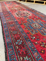 Persian Vintage Runner / 3x11 Antique Heriz Runner #4186