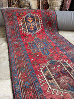 Persian Vintage Runner / 3x11 Antique Heriz Runner #4186