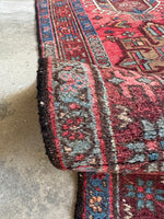 Persian Vintage Runner / 3x11 Antique Heriz Runner #4186
