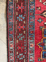 Persian Vintage Runner / 3x11 Antique Heriz Runner #4186