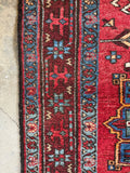 Persian Vintage Runner / 3x11 Antique Heriz Runner #4186