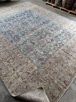 Large Muted Vintage Persian Rug / 9'8 x 12'4 Antique Persian Tabriz Rug #4190
