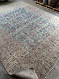 Large Muted Vintage Persian Rug / 9'8 x 12'4 Antique Persian Tabriz Rug #4190