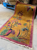 2x4 Antique Chinese Art Deco Rug with Butterfly #4363