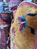 2x4 Antique Chinese Art Deco Rug with Butterfly #4363