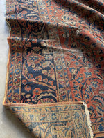 9x12 Worn Floral Persian Rug #3378