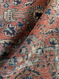 9x12 Worn Floral Persian Rug #3378