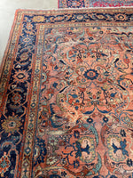 9’1 x 11’8 Love Worn Antique Mahal rug #2979ML