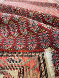 3x13 Antique Persian Burnt Umber Firebrick Kurdish Runner / Rug Runner / Vintage Runner #3243