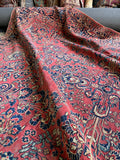 9x11 Antique Persian Rose Red Sarouk Rug #3245