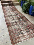 3'6 x 12'8 Worn Mina Khani Design Persian Runner #2980