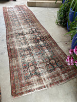 3'6 x 12'8 Worn Mina Khani Design Persian Runner #2980