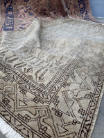 4x7 Muted Antique Persian Rug / Persian Malayer Rug #4051ML