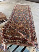 4x10 Vintage Persian Rug / 4x11 Antique Camel Runner #4204ML