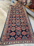 Worn Antique Tribal Persian Runner / 4' x 9'2 Runner #4366