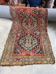 3'5 x 5'6 Worn Antique Rug #2984ML