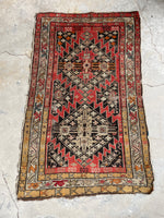 3'5 x 5'6 Worn Antique Rug #2984ML