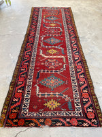 3'3 x 9'4 Antique Karabagh runner #2348ML - Blue Parakeet Rugs