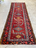 3'3 x 9'4 Antique Karabagh runner #2348ML - Blue Parakeet Rugs