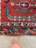 3'3 x 9'4 Antique Karabagh runner #2348ML - Blue Parakeet Rugs