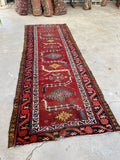 3'3 x 9'4 Antique Karabagh runner #2348ML - Blue Parakeet Rugs