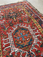 2'3 x 4' Vintage Persian Gharajeh Mat #2996ML